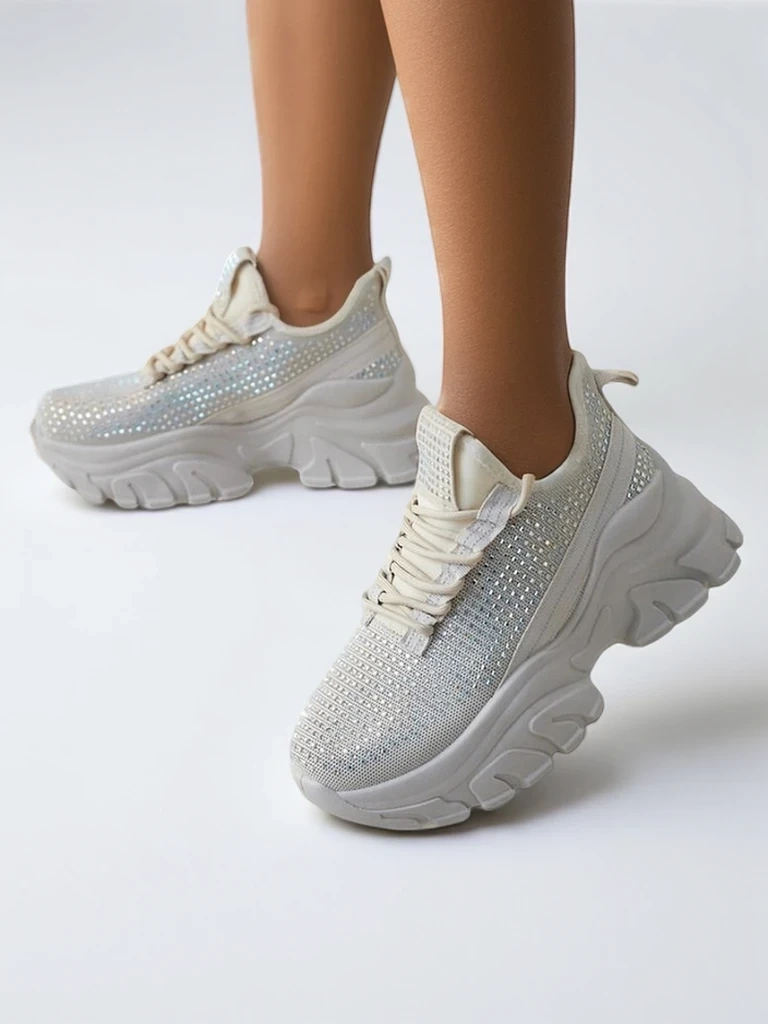 Resti Women&#039;s sporty sneakers with rhinestones Blysco