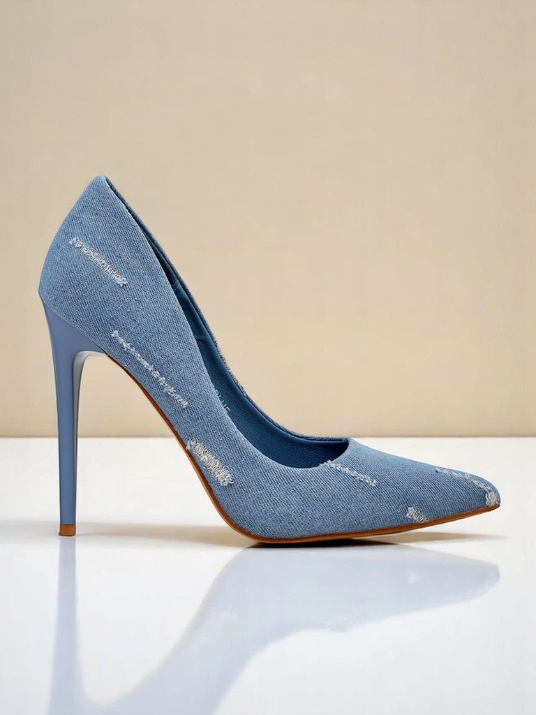 Resti Royal Fashion Women's Denim High Heel Pumps