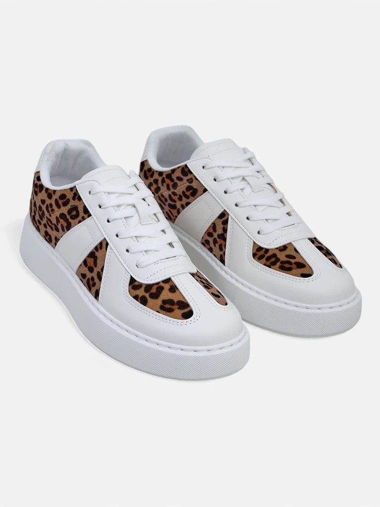 Resti Women's sporty sneakers with leopard print Big Cat