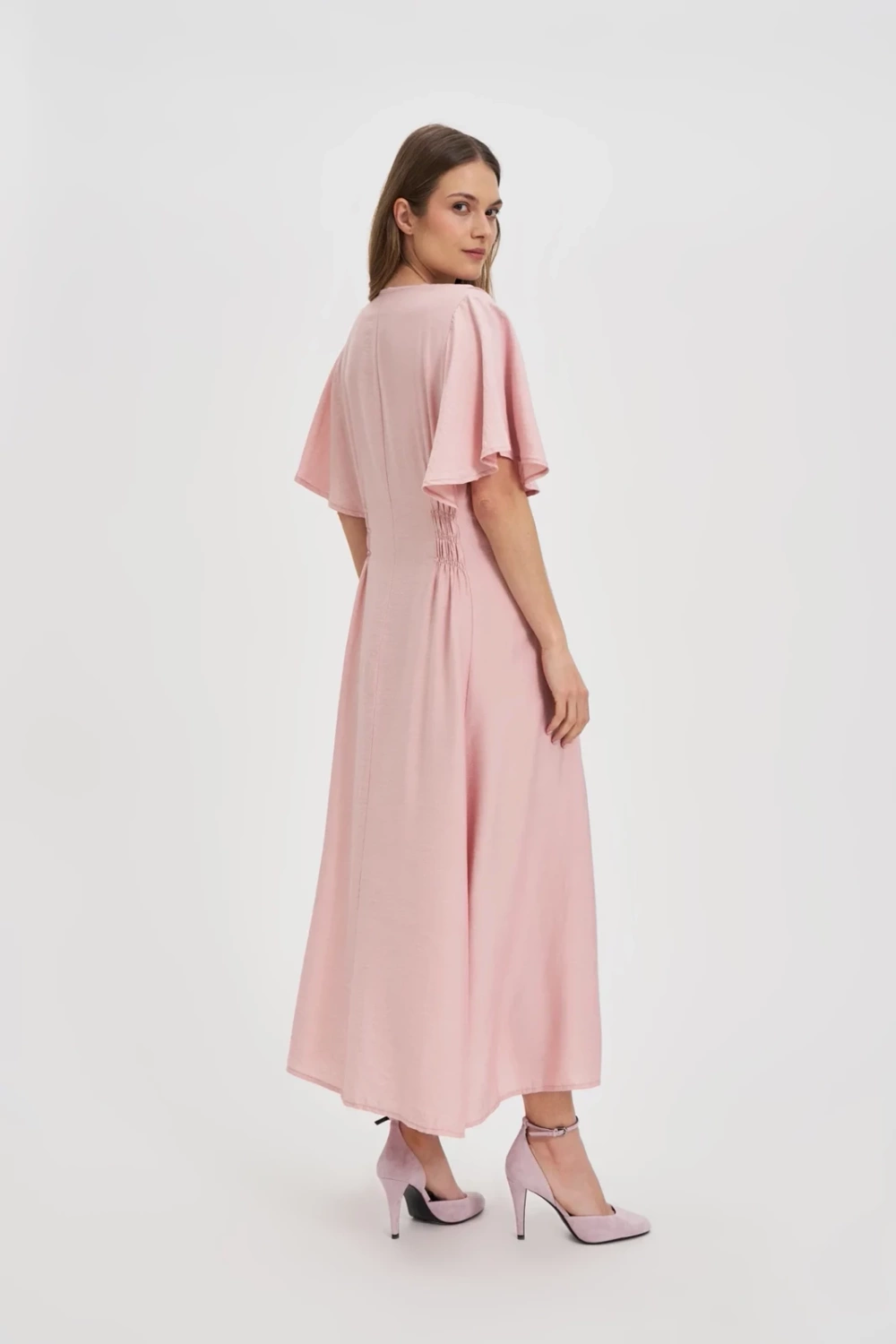 Marisse Pink Midi Dress