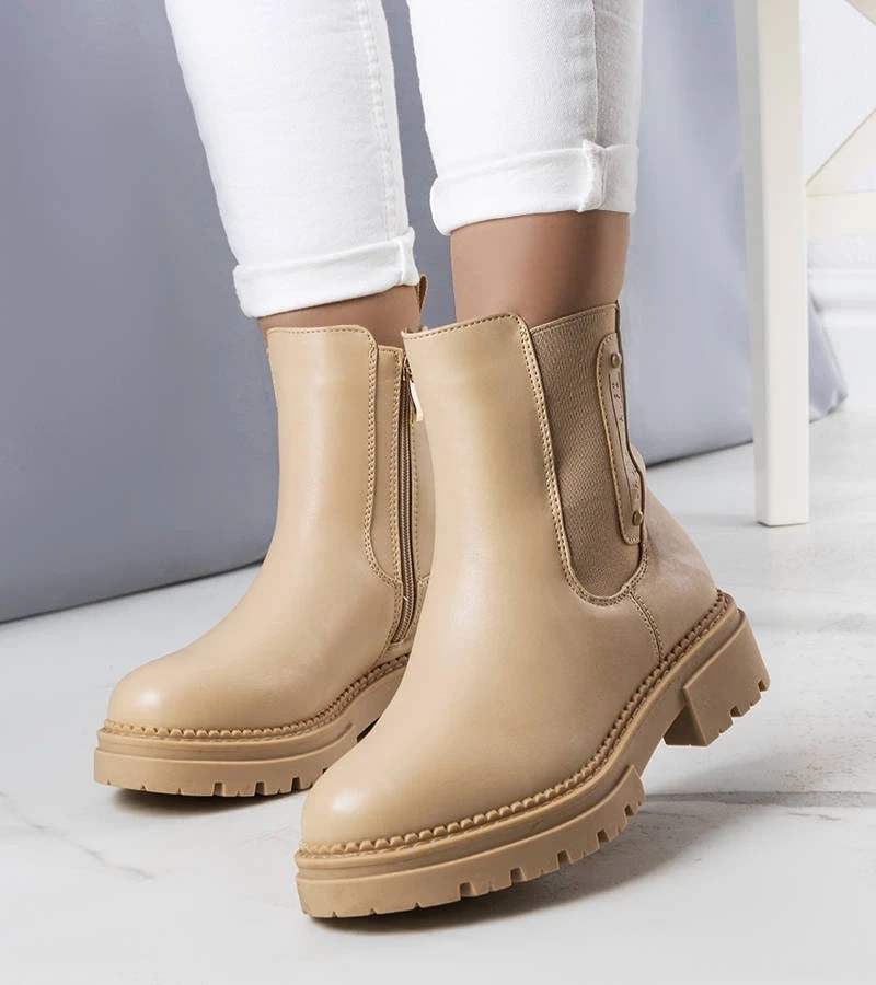 Gemre Cizme izolate Caron bej