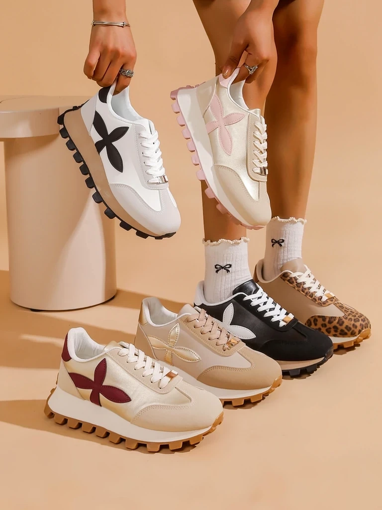 Resti Women's sporty sneakers on a thicker sole Aloqa