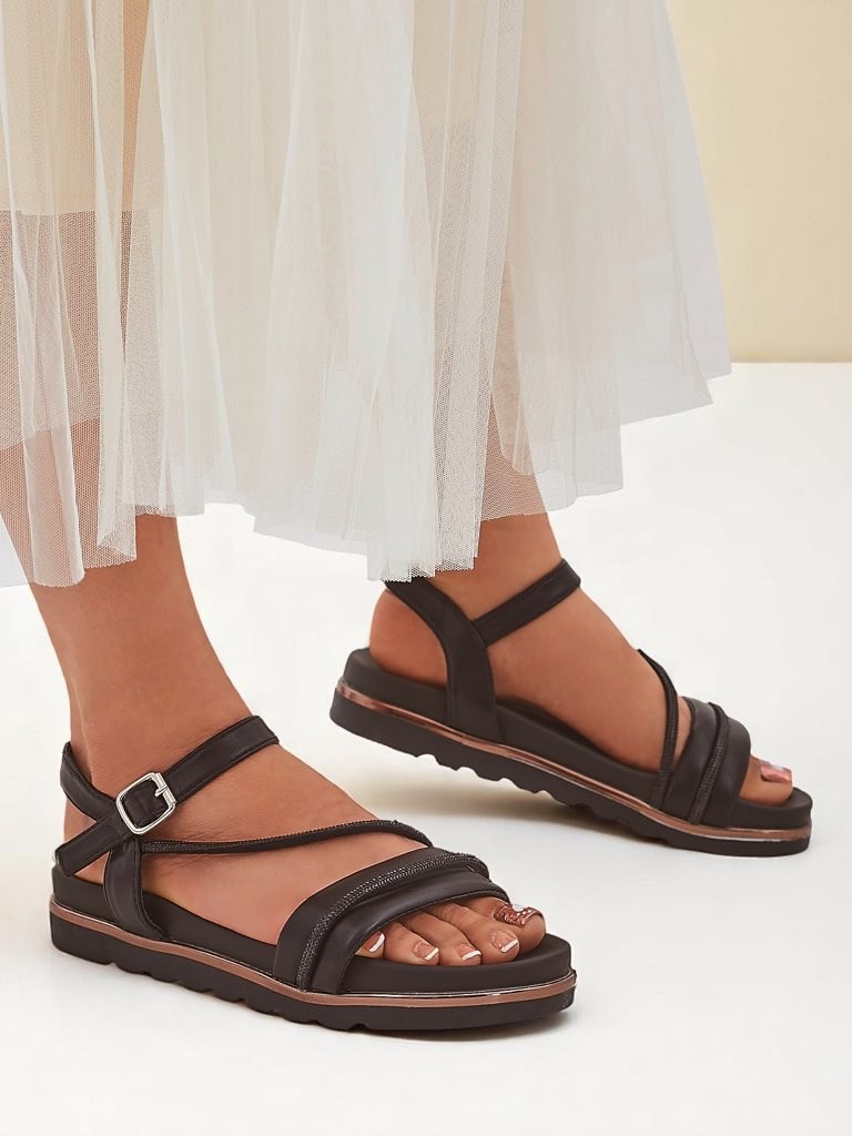 Resti Royal Fashion Women&#039;s Rhinestone Wedge Sandals Magnol