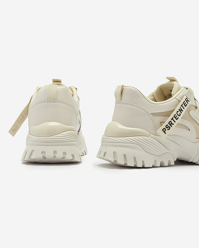 Resti Beige women's sneaker sports shoes Evilpo- Footwear