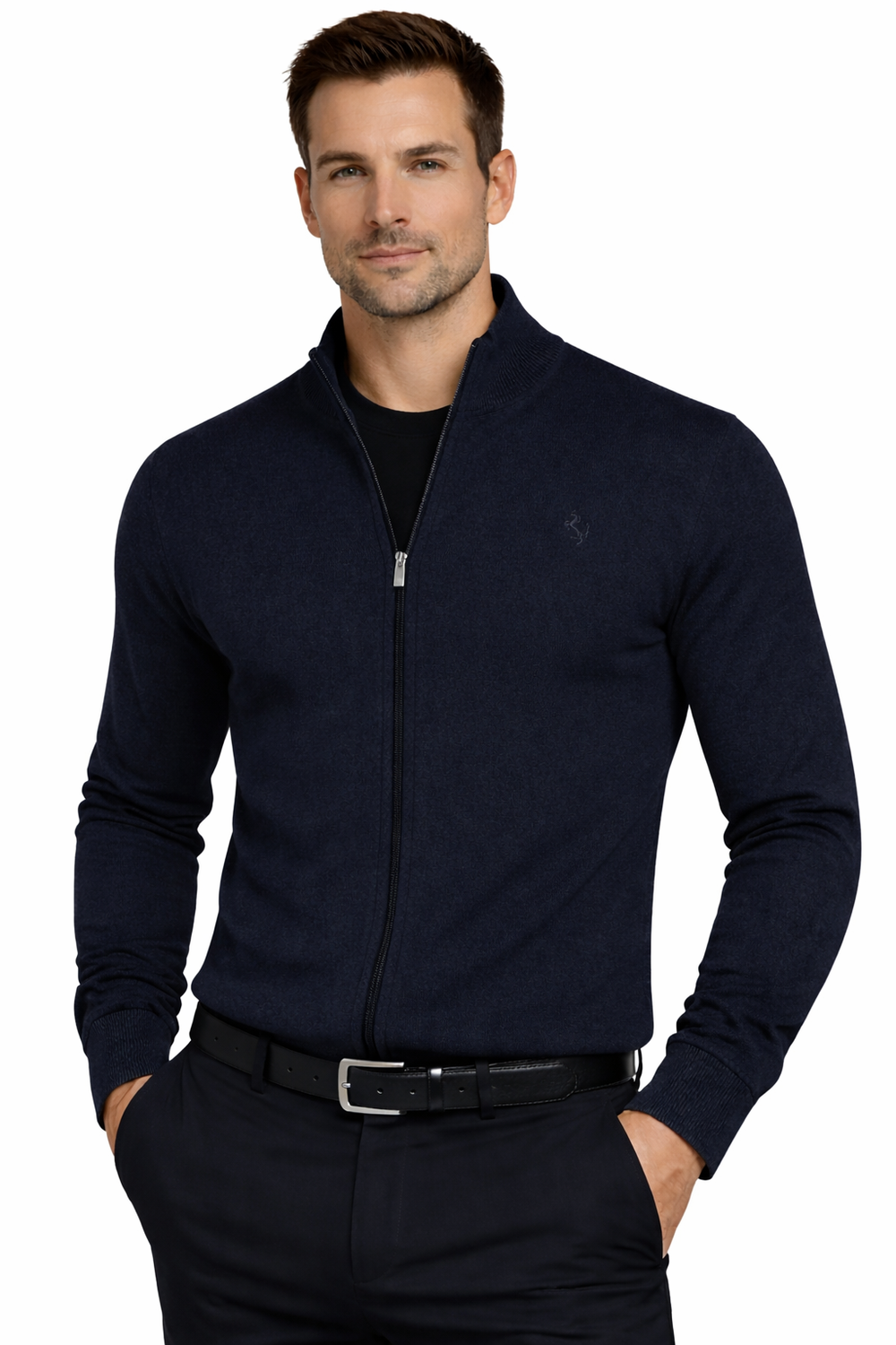 Polo Lara - Мъжки кардиган - Син