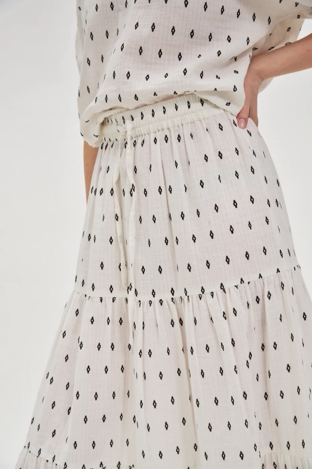 Marisse Cotton Maxi Skirt White
