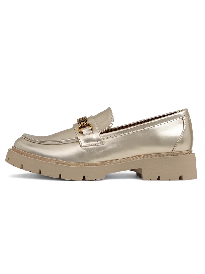 Resti Women's moccasins gold-plated Goldlove