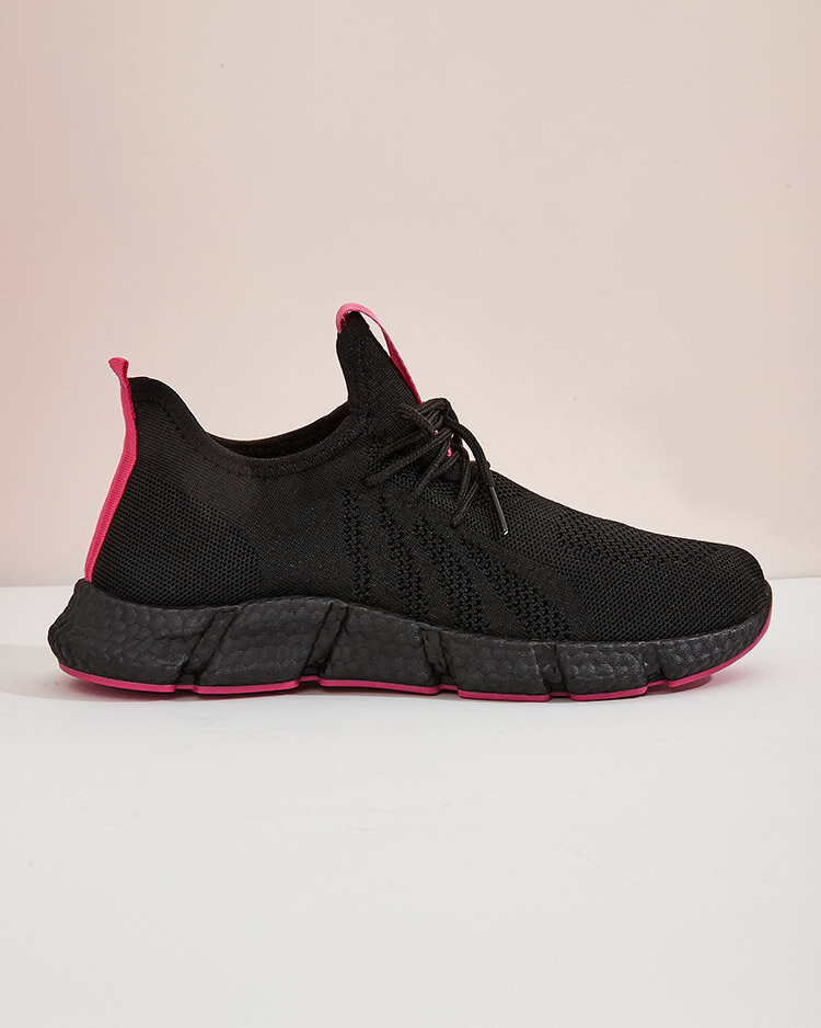 Resti Black and fuchsia women&#039;s sports shoes Bommgi - Footwear