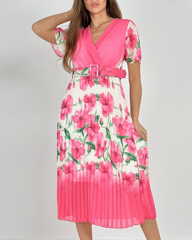 Resti Women's pleated floral midi dress