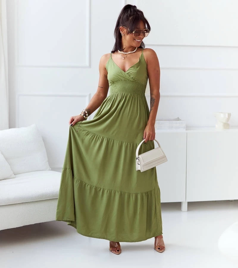 UR/CEO Green boho-style maxi dress Trill