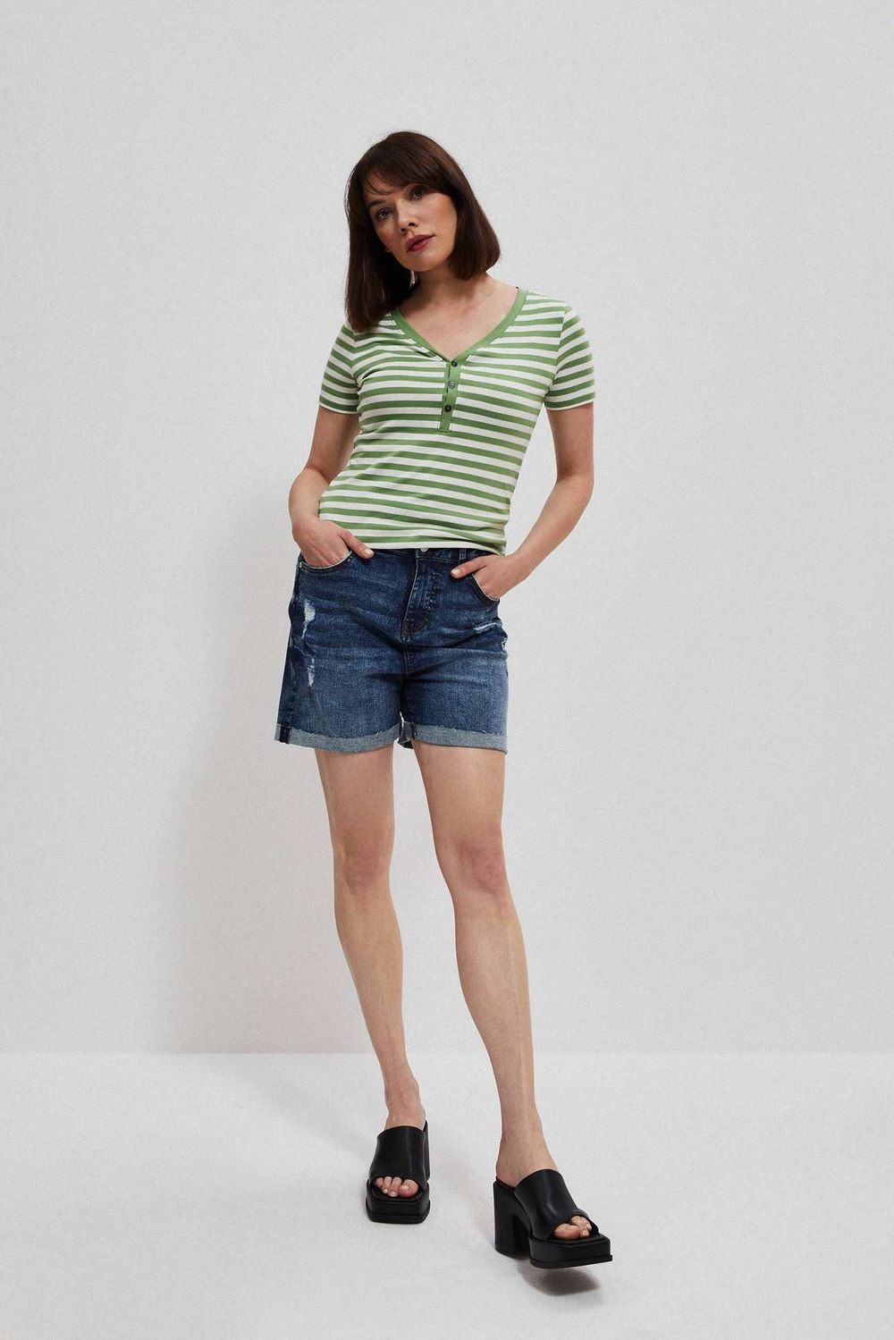 Marisse Malahit Striped Cotton Blouse