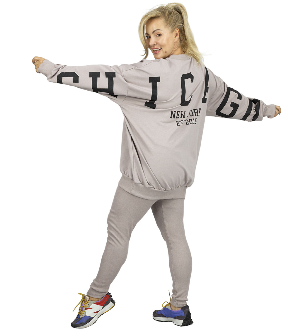 Pri Women's tracksuit loose sweatshirt   ribbed leggings CHICAGO