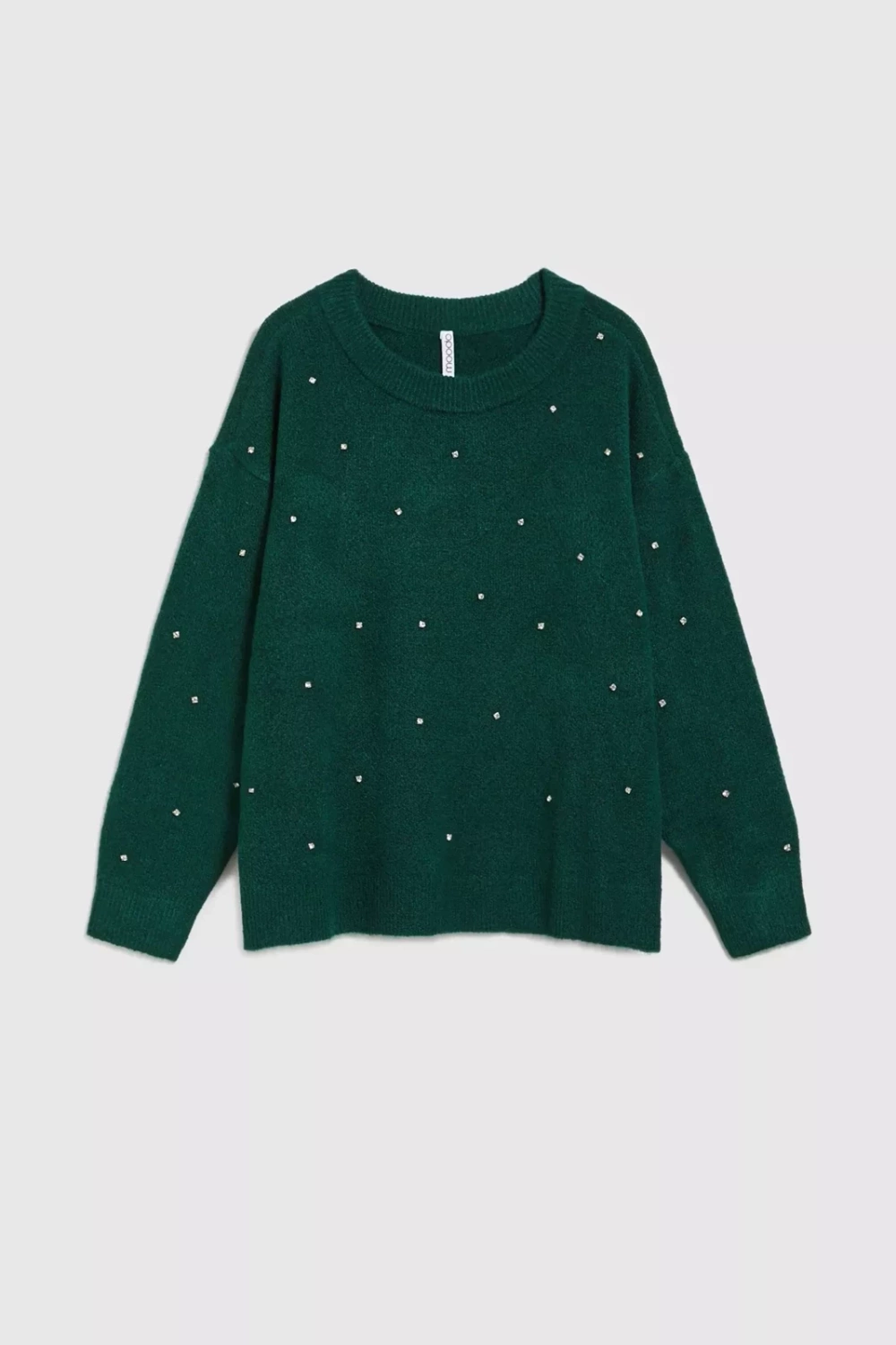Sweater with rhinestones