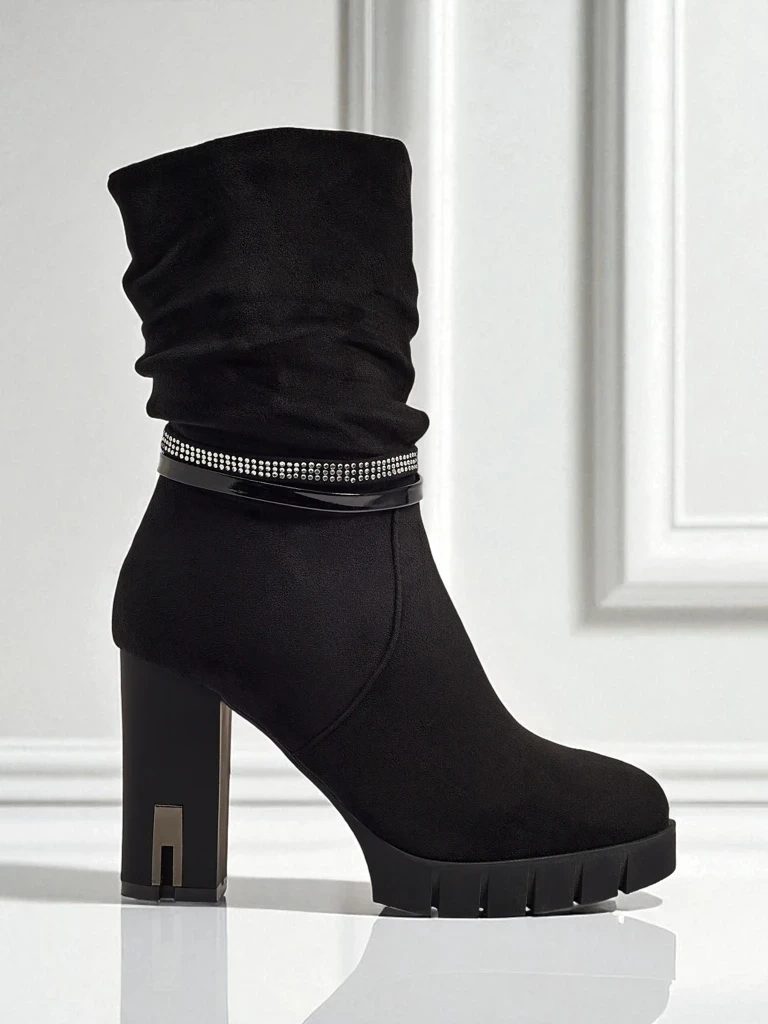 Resti BrambleDusk Women's Eco Suede Block Heel Ankle Boots