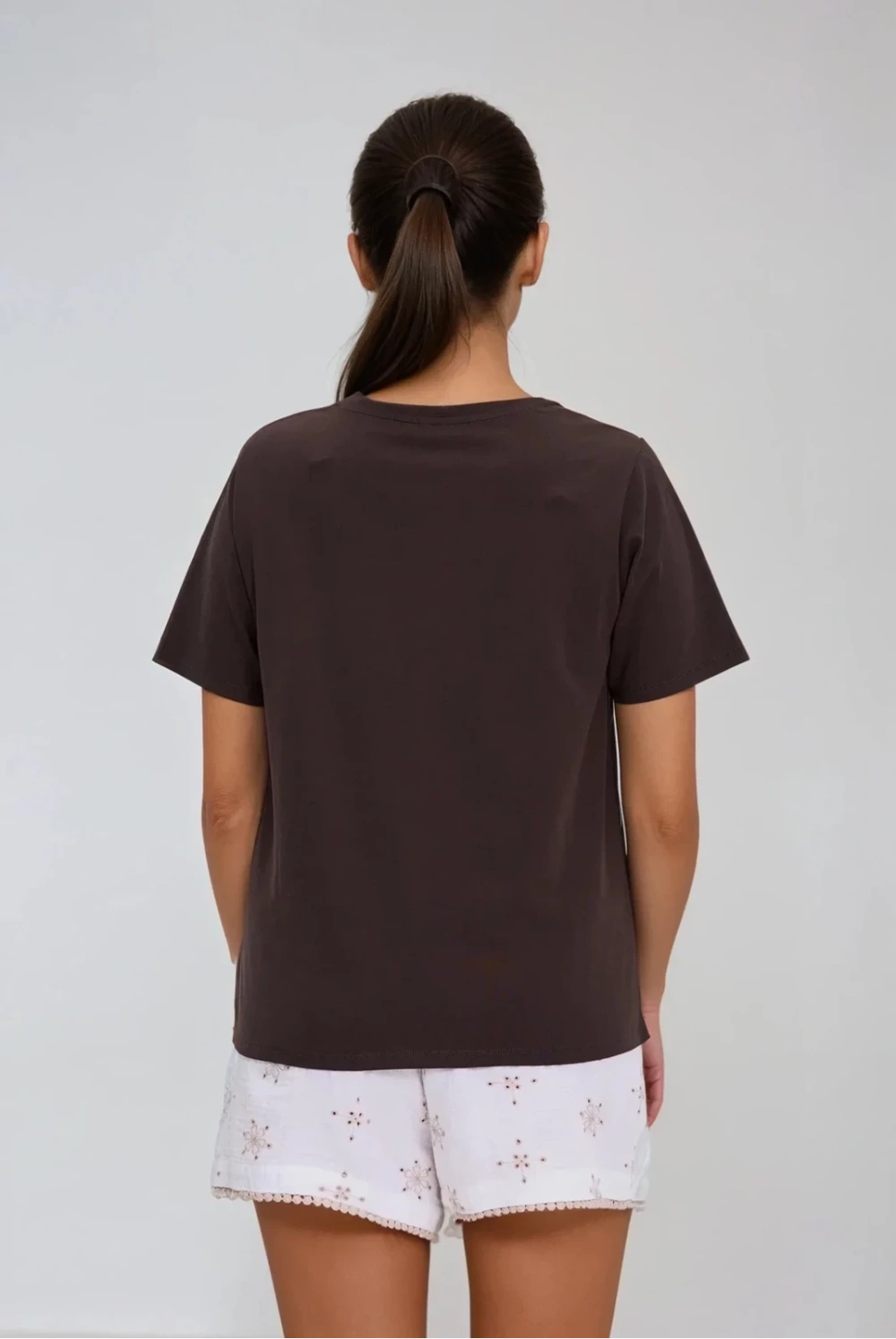 Marisse Brown Cotton Blouse