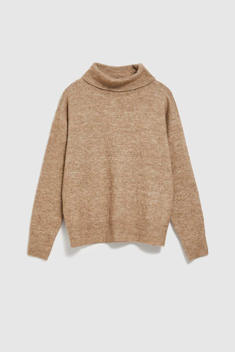 Marisse Beige Turtleneck Sweater