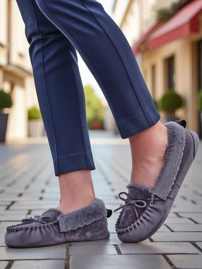 Resti Women's moccasins with fur Ahtikes