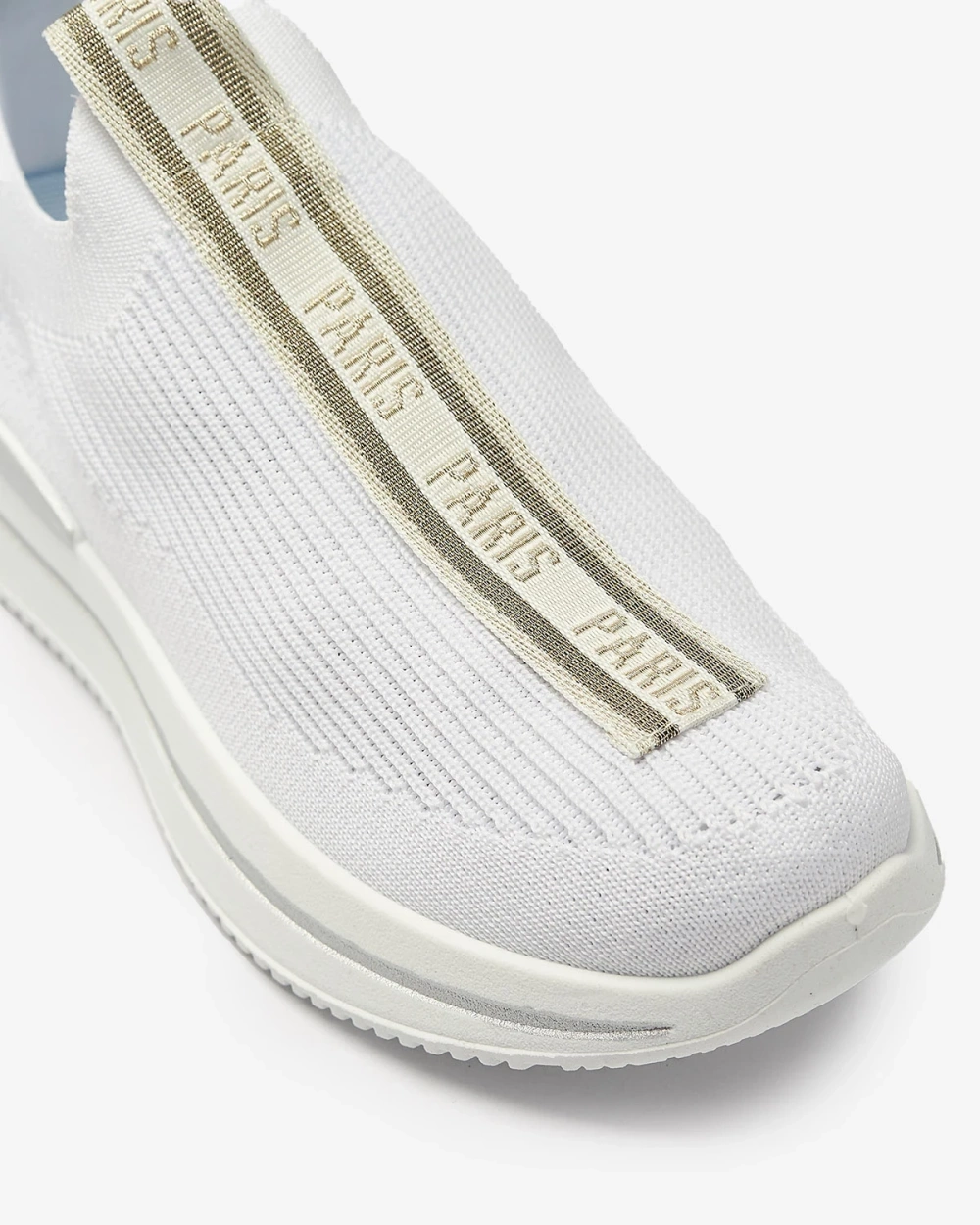Resti Women's slip-on sports shoes with lettering in white Cerppa- Footwear