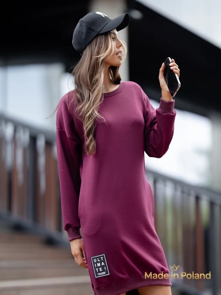 Resti Gravity Core Sweatshirt Dress with Side Zipper