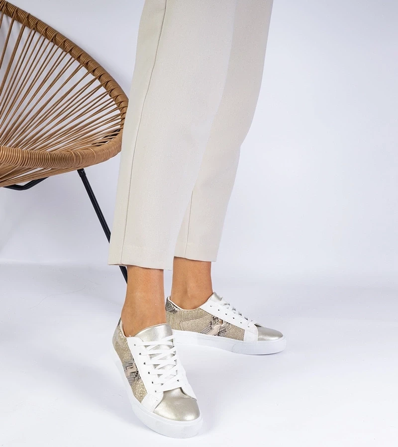 Gemre Tenisi aurii de damă cu motiv animalier Walorin