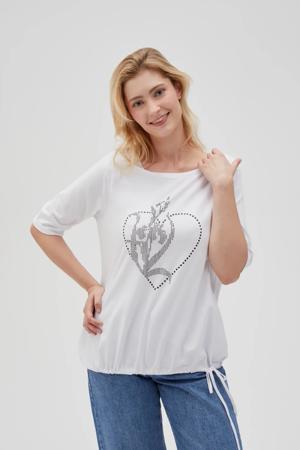 Marisse Women&#039;s T-Shirt L-Ts-4611 White