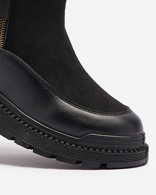 Resti Black women&#039;s flat-heeled boots Mefina- Footwear