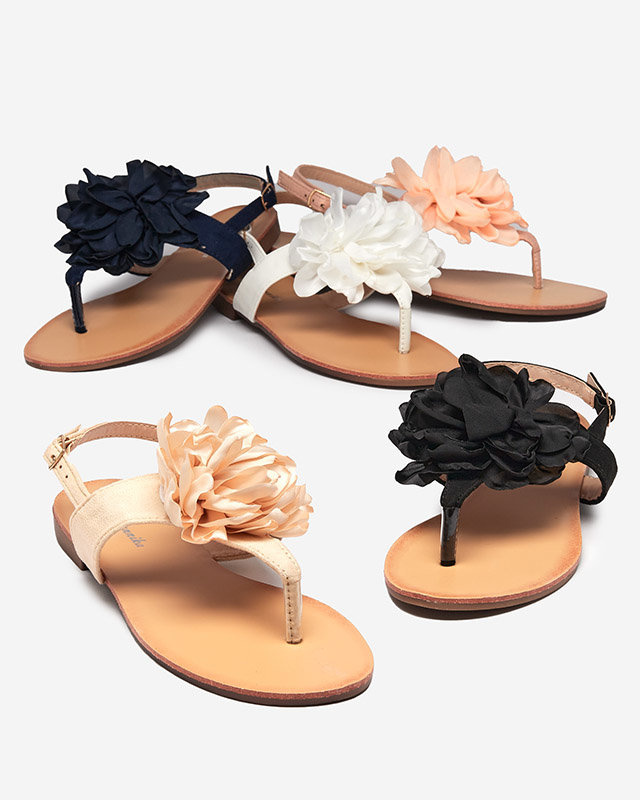 Resti Powdered women's sandals with a flower Nerikala - Footwear