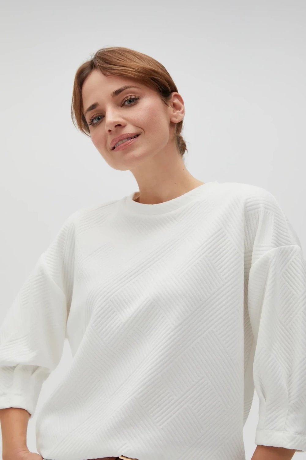 Marisse Women&#039;s Sweatshirt L-Bl-4614 Off White
