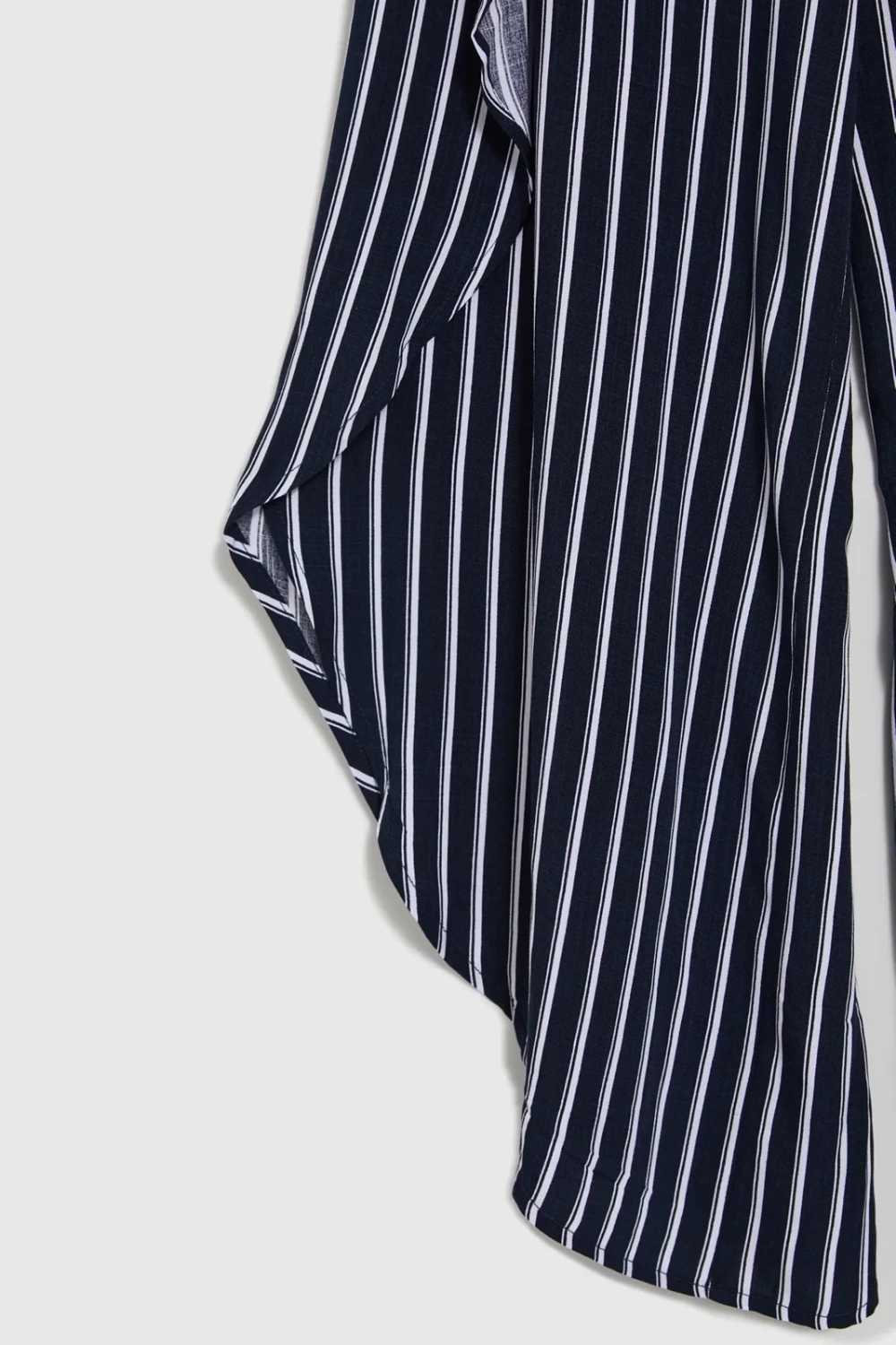 Marisse Navy Blue Striped Culottes