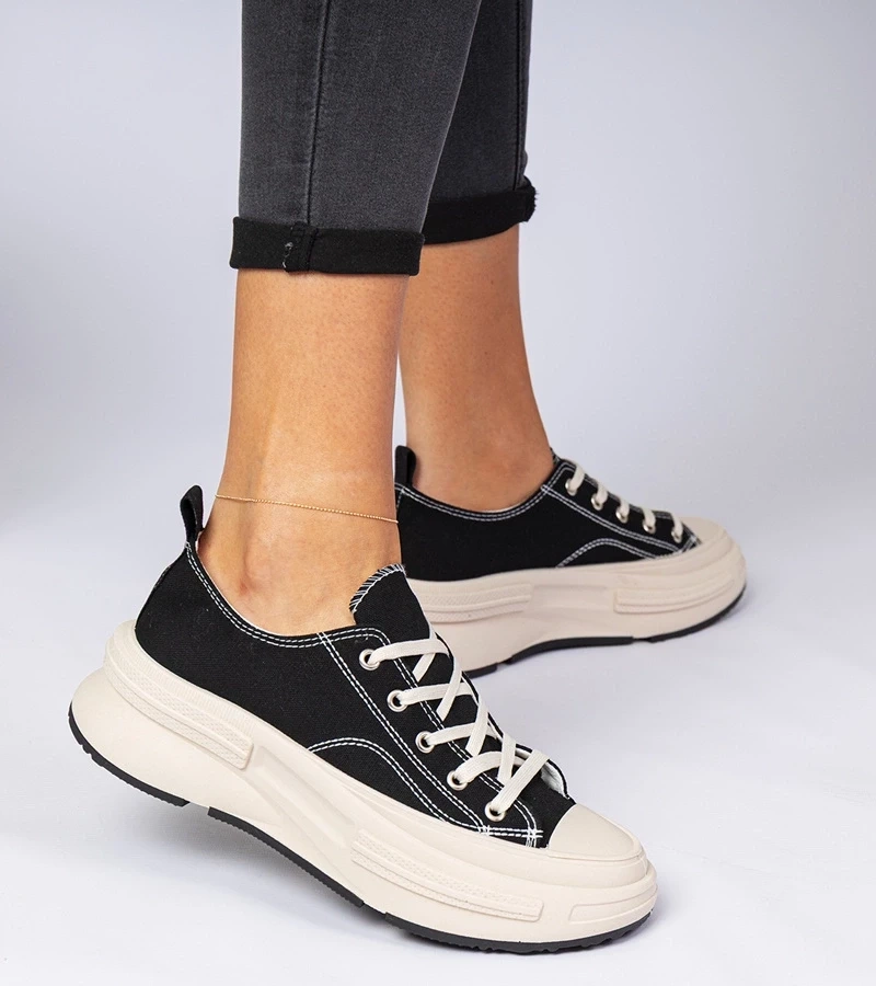 Gemre Tenisi negri de damă din material Katerin