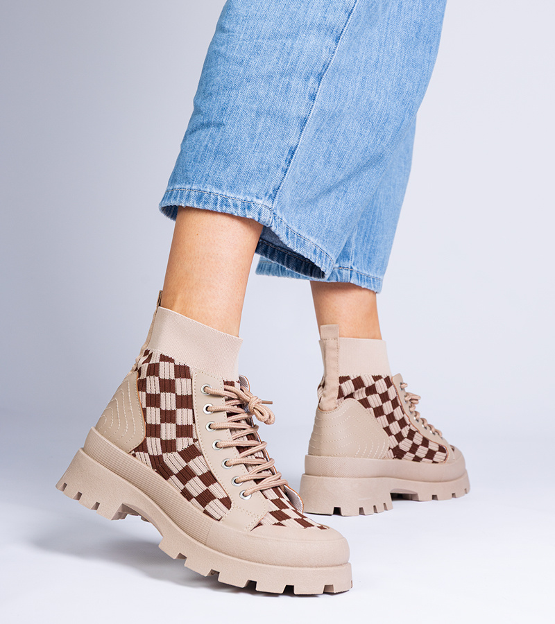 Gemre Botine sport maro cu platformă Sarida