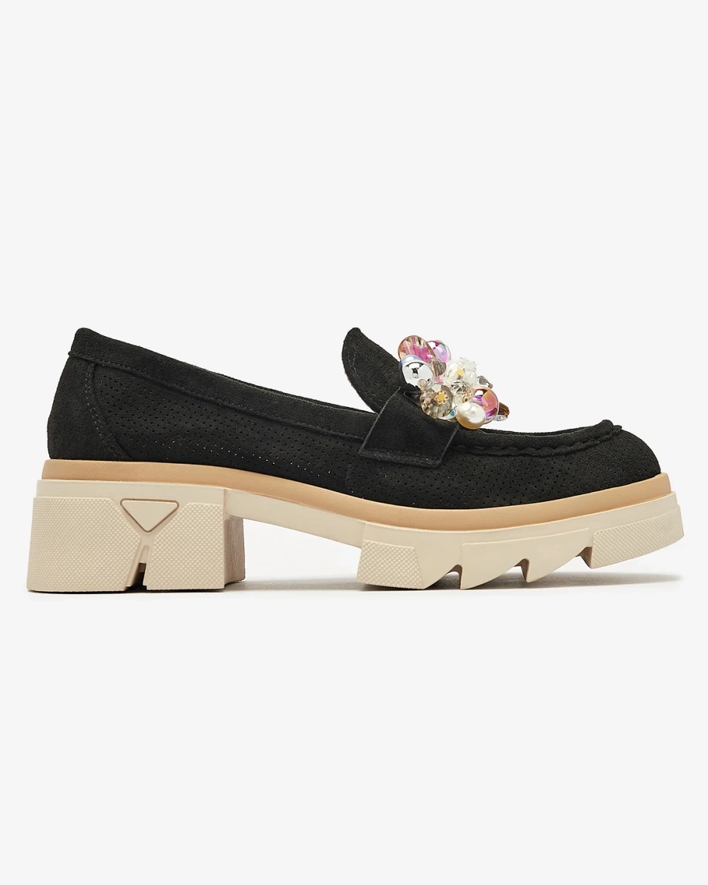 Resti Women&#039;s black openwork moccasins Peloga- Footwear