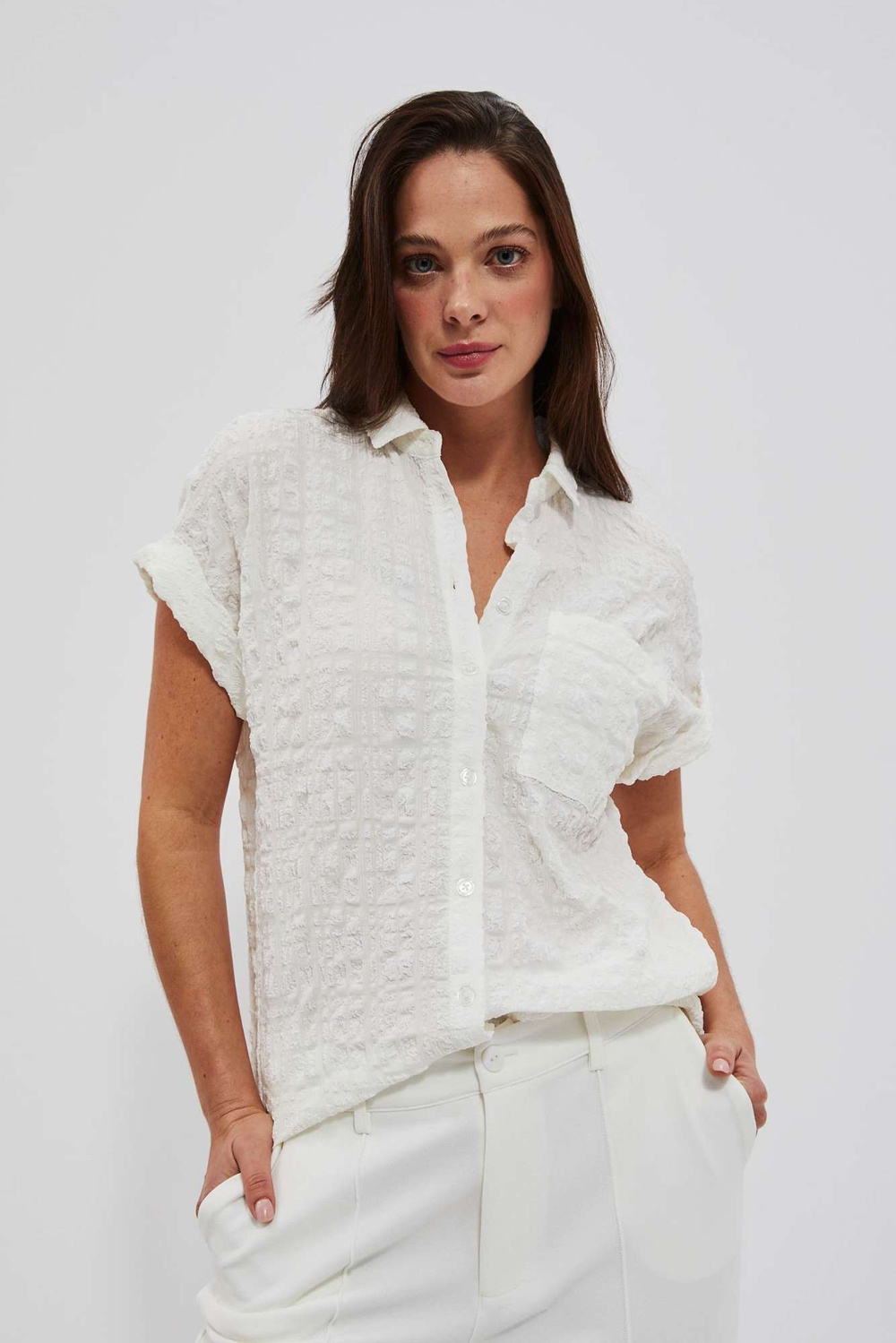 WOMEN'S SHIRT L-KO-4022 WHITE