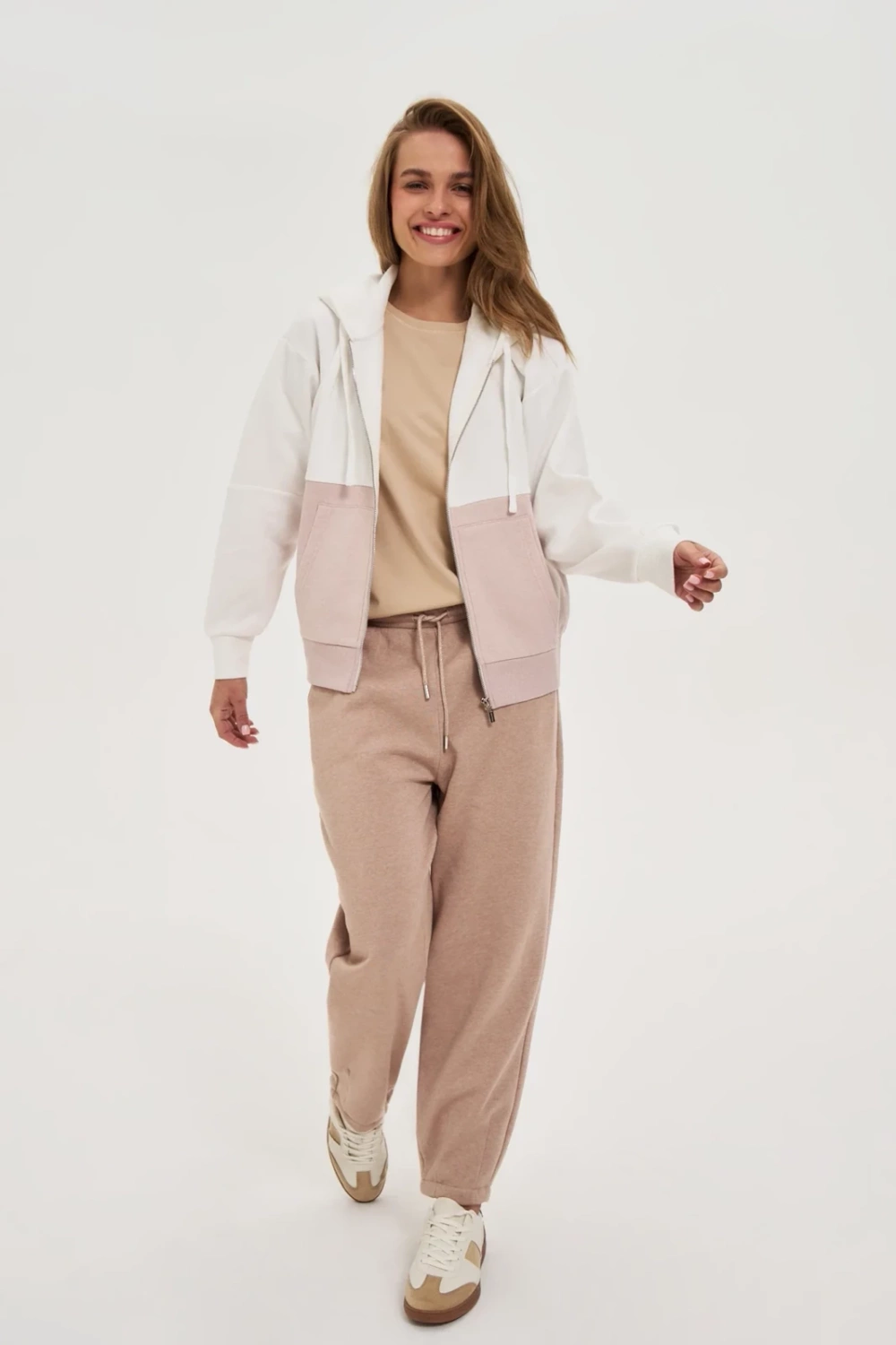 Marisse WOMEN'S SWEATSHIRT Z-BL-4818 L.BEIGE MEL