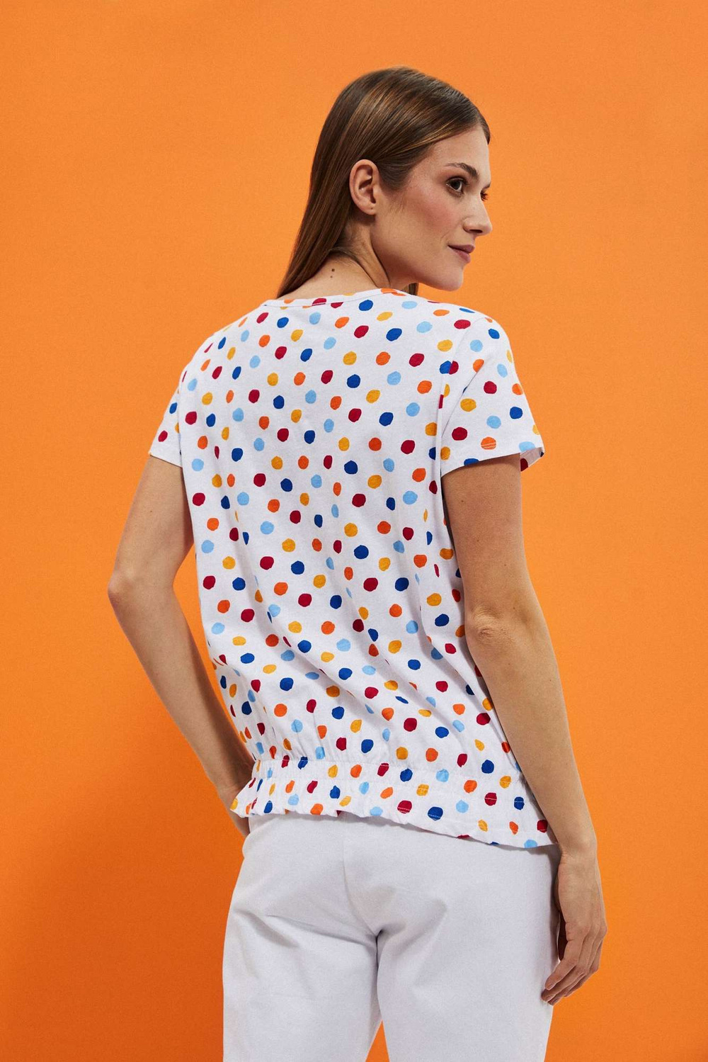 WOMEN'S T-SHIRT L-TS-4053 WHITE