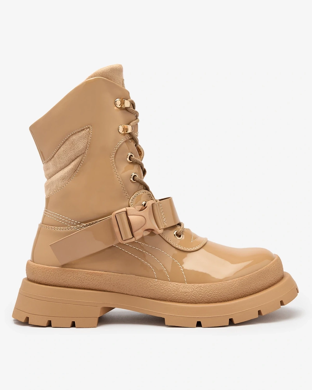 Resti Women&#039;s lacquered boots in light brown Setogy