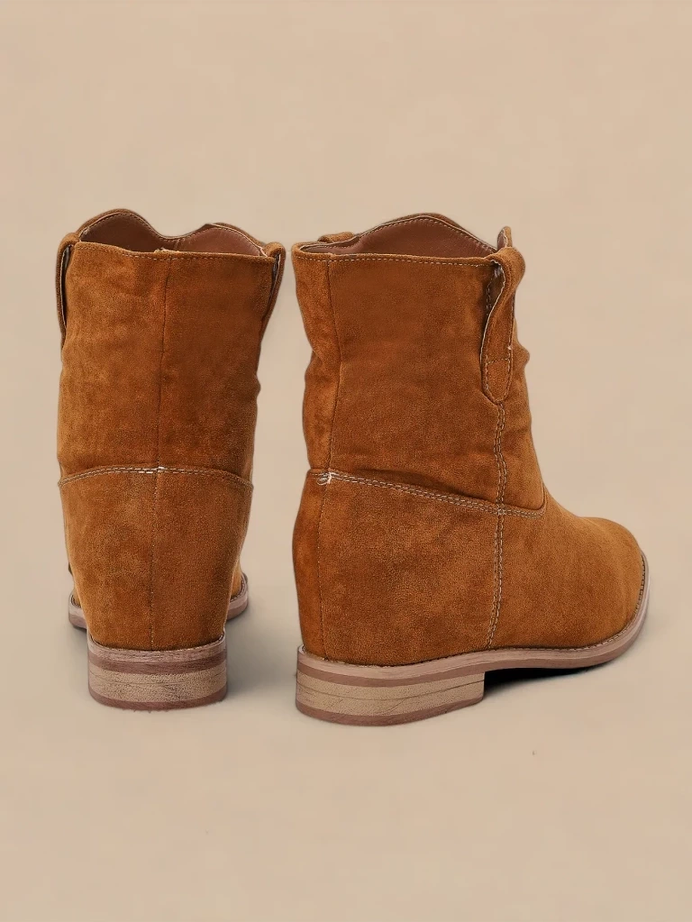 Resti Brown ankle boots a&#039;la cowboy boots on an indoor wedge Jelluma - Footwear