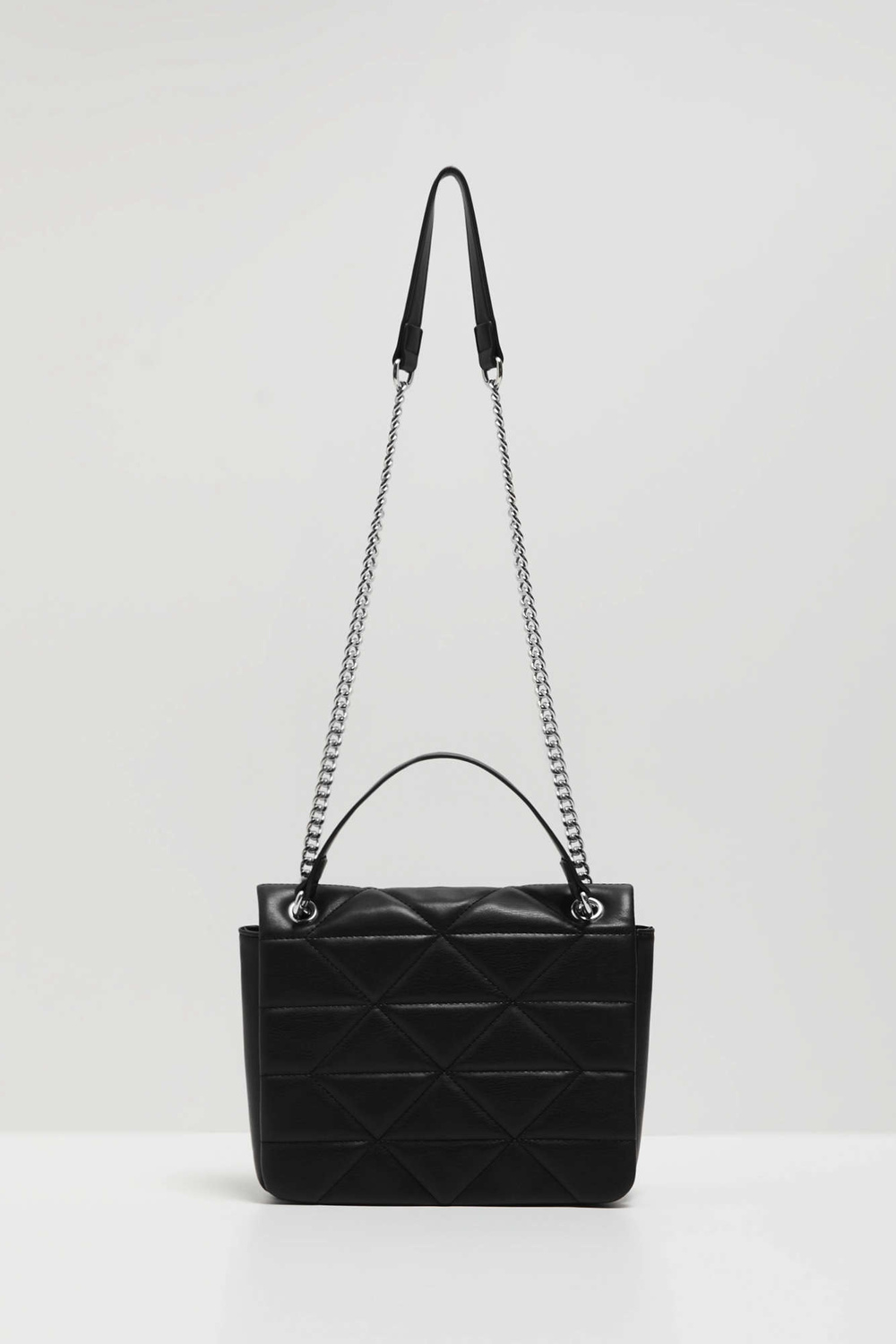 Marisse Quilted Bag With Adjustable Handle, Black