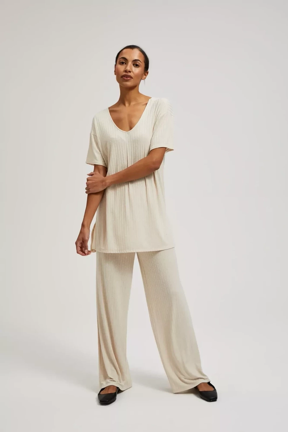 Women's trousers MOODO - beige