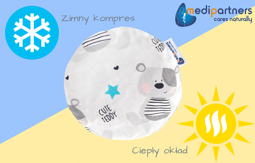 Medi Partners Children's cherry seed thermofor - Teddy bear