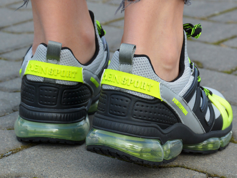 PLEIN SPORT - Dámske tenisky Grey / Lime