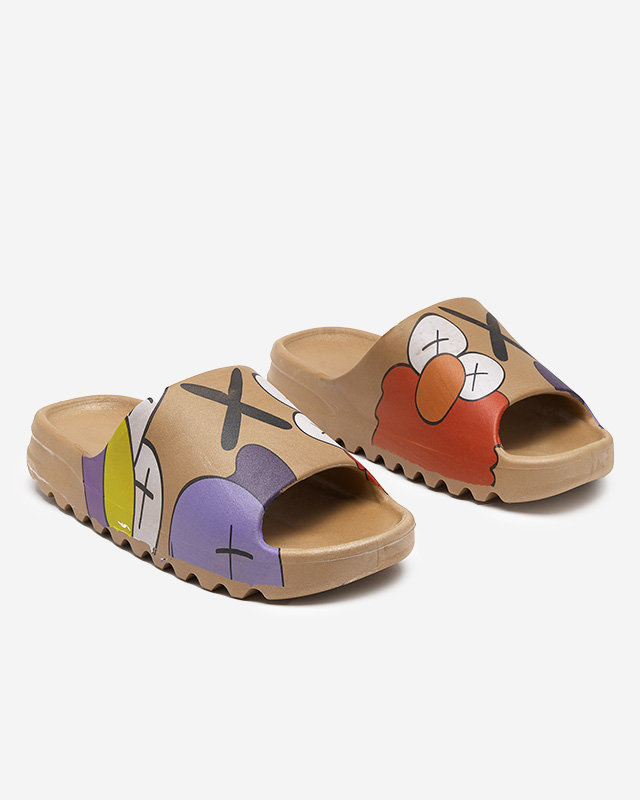 Dámské pantofle Gold-brown Elmino