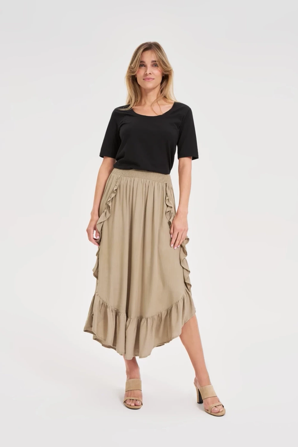 Marisse Black Cotton T-Shirt