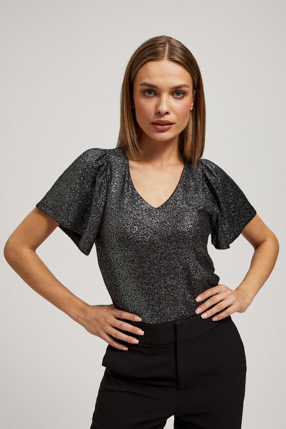Blouse with puff sleeves