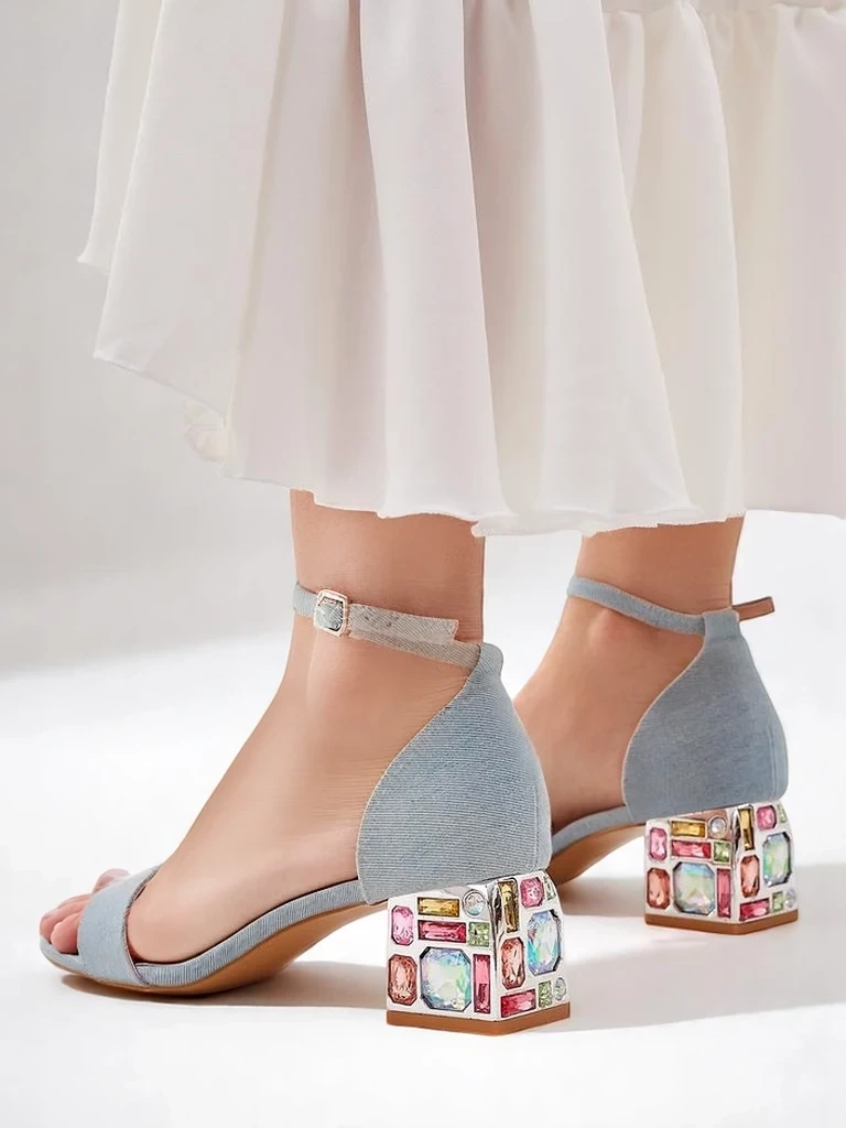 Resti Women's sandals with decorative heels Ballou