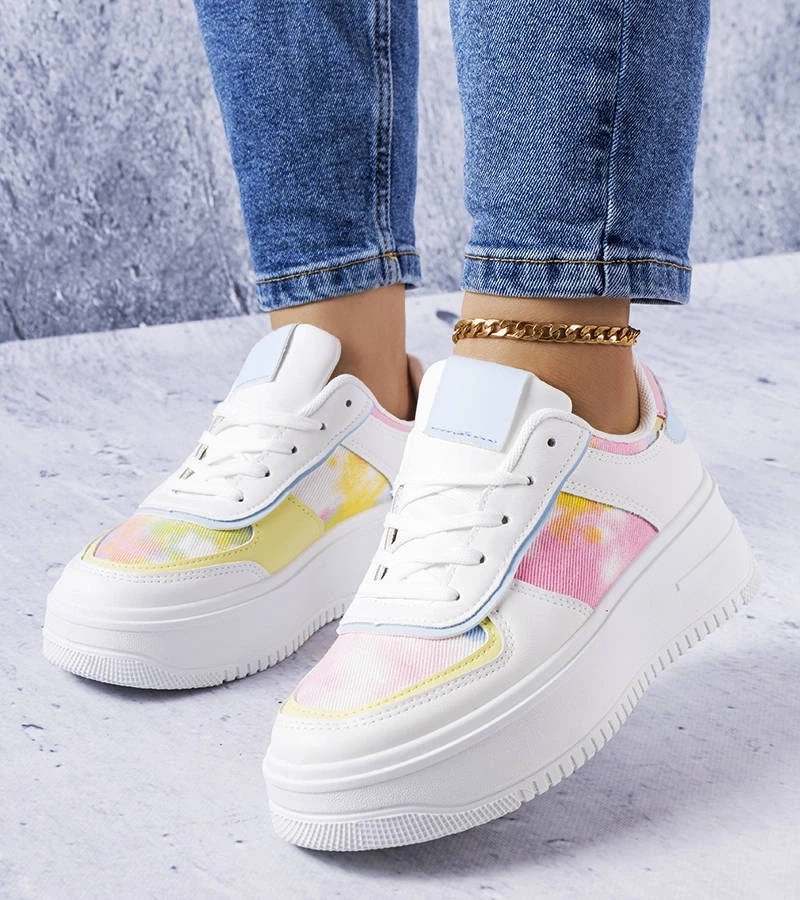 Gemre Pantofi cu platformă Heloise albaștri și albi