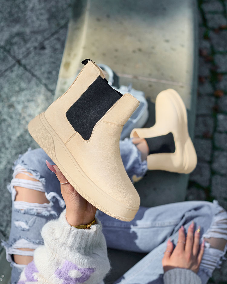 Resti Beige women&#039;s boots a&#039;la snow boots Uteris