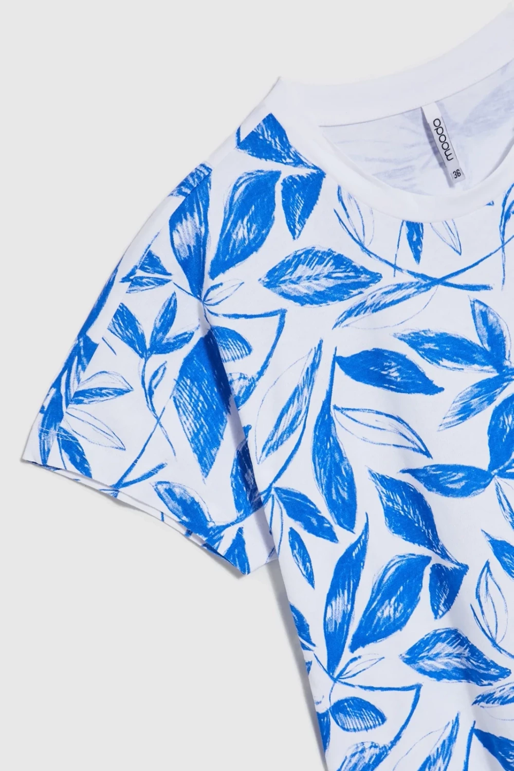 Women's T-shirt MOODO with print - light blue