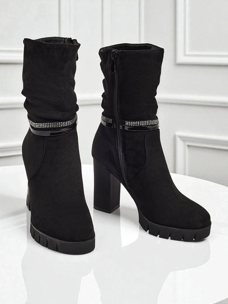 Resti BrambleDusk Women's Eco Suede Block Heel Ankle Boots