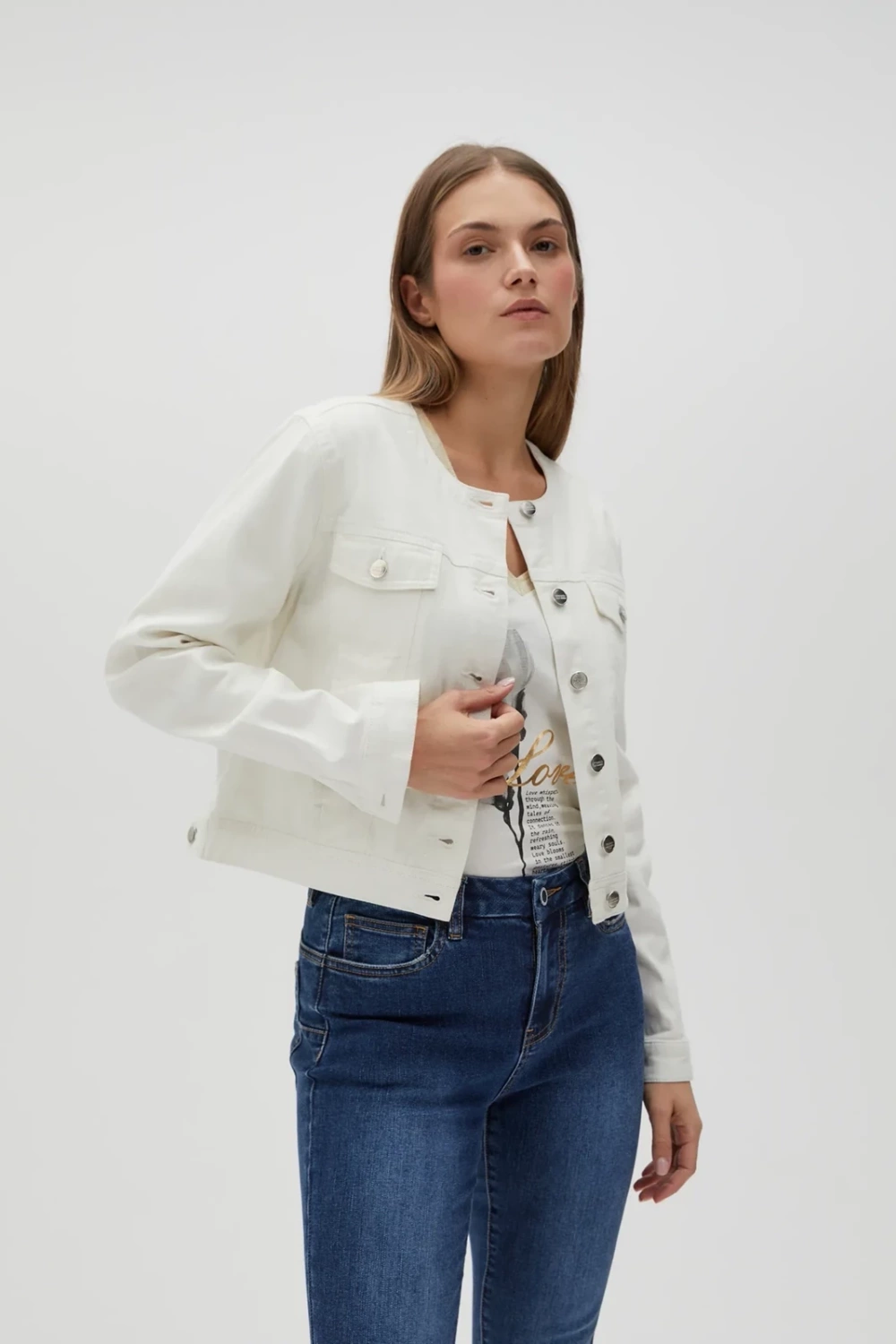 Marisse Women&#039;s Jacket L-Ku-4615 Off White